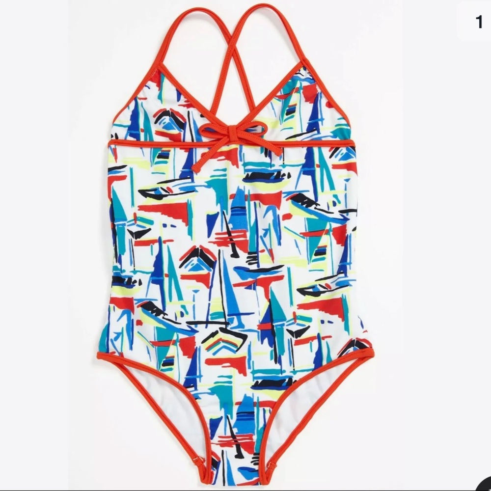 Milly minis one piece cross back swimsuit size 2